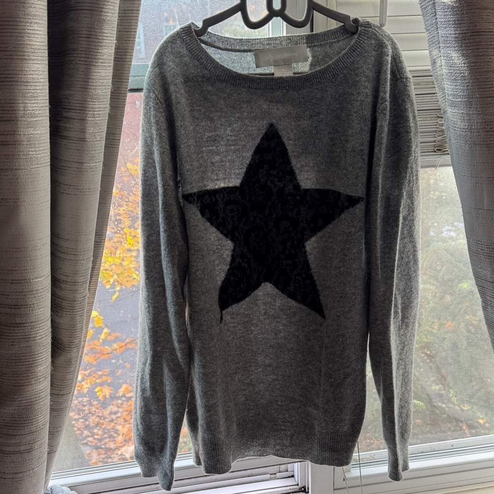 Cashmere “Star” gray sweater